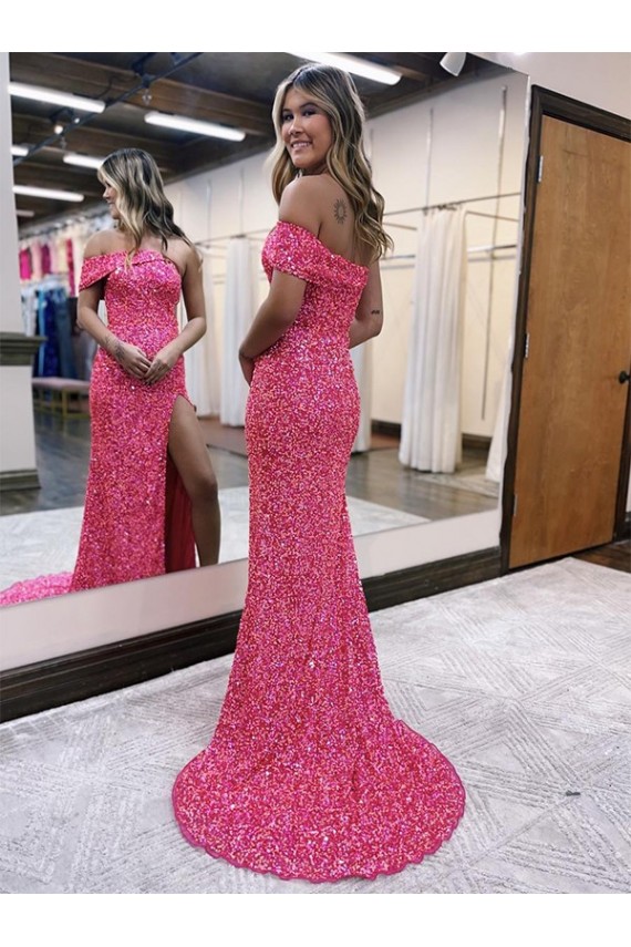 Sleeveless Fuchsia Sheath One Shoulder Evening Gown Lincoln