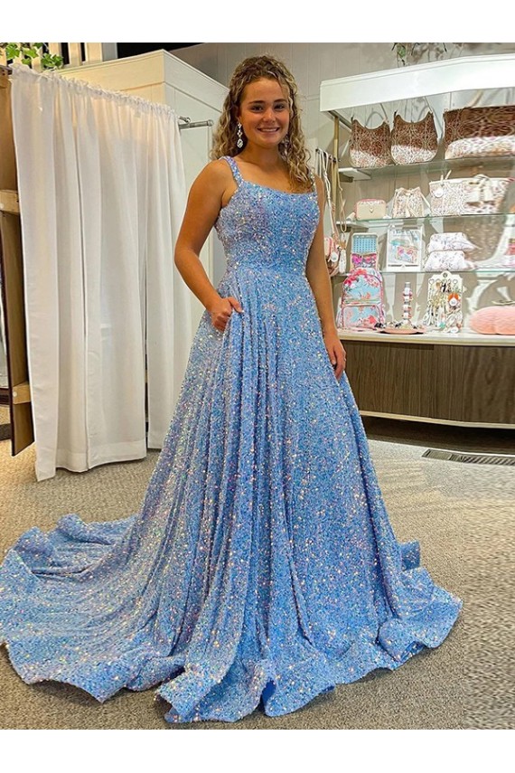 Sleeveless Shown Color A-Line Scoop Neck Prom Dress / Evening Dress Lincoln
