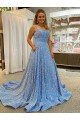 Sleeveless Shown Color A-Line Scoop Neck Prom Dress / Evening Dress Lincoln