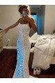 Sleeveless Shown Color Sheath Spaghetti Straps Evening Dress Lincoln