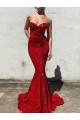 Sleeveless Burgundy Mermaid Sweetheart Prom Dress / Evening Gown Lincoln