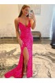 Sleeveless Shown Color Sheath V-Neck Gowns Lincoln