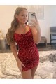 Sleeveless Burgundy Sheath Spaghetti Straps Prom Dress / Evening Gown Lincoln