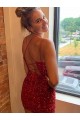 Sleeveless Royal Blue Sheath V-Neck Evening Gown Lincoln