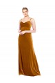 Sleeveless Gold A-Line Spaghetti Straps Prom Dress / Bridesmaid Dress Lincoln