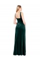 Sleeveless Dark Green A-Line Square Neck Prom Dress / Bridesmaid Dress Lincoln