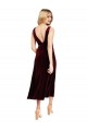 Sleeveless Burgundy V-Back A-Line V-Neck Prom Dress / Bridesmaid Dress Lincoln