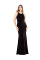 Sleeveless Black Criss Cross Back Sheath Spaghetti Straps Formal Evening Gown / Prom Dress / Bridesmaid Dress Lincoln