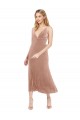 Sleeveless Pink V-Back A-Line V-Neck Prom Dress / Bridesmaid Dress Lincoln