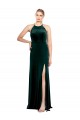 Sleeveless Dark Green Keyhole Back A-Line Spaghetti Straps Prom Dress / Bridesmaid Dress Lincoln