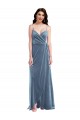 Sleeveless Dusty Blue Low Back A-Line Sweetheart Semi Formal Evening Dress / Prom Dress / Bridesmaid Dress Lincoln