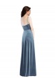Sleeveless Dusty Blue Low Back A-Line Sweetheart Semi Formal Evening Dress / Prom Dress / Bridesmaid Dress Lincoln