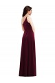 Sleeveless Burgundy Trumpet One Shoulder Black Tie Evening Dress / Prom Dress / Bridesmaid Dress Lincoln