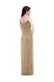 Sleeveless Champagne Sheath One Shoulder Black Tie Evening Gown / Prom Dress / Bridesmaid Dress Lincoln