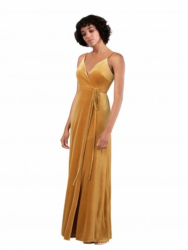 Sleeveless Gold V-Back Column V-Neck Black Tie Evening Gown / Prom Dress / Bridesmaid Dress Lincoln