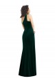 Sleeveless Dark Green Trumpet One Shoulder Black Tie Prom Dress / Bridesmaid Dress Lincoln