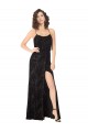 Sleeveless Black Criss Cross Back A-Line Spaghetti Straps Bridesmaid Dress Lincoln