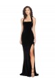 Sleeveless Black Low Back Sheath Halter Neck Semi Formal Evening Dress / Prom Dress / Bridesmaid Dress Lincoln