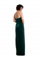 Sleeveless Dark Green Low Back Sheath Strapless Black Tie Evening Gown / Prom Dress / Bridesmaid Dress Lincoln