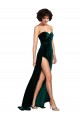 Sleeveless Dark Green Low Back A-Line Sweetheart Semi Formal Evening Dress / Prom Dress / Bridesmaid Dress Lincoln