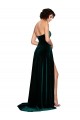 Sleeveless Dark Green Low Back A-Line Sweetheart Semi Formal Evening Dress / Prom Dress / Bridesmaid Dress Lincoln